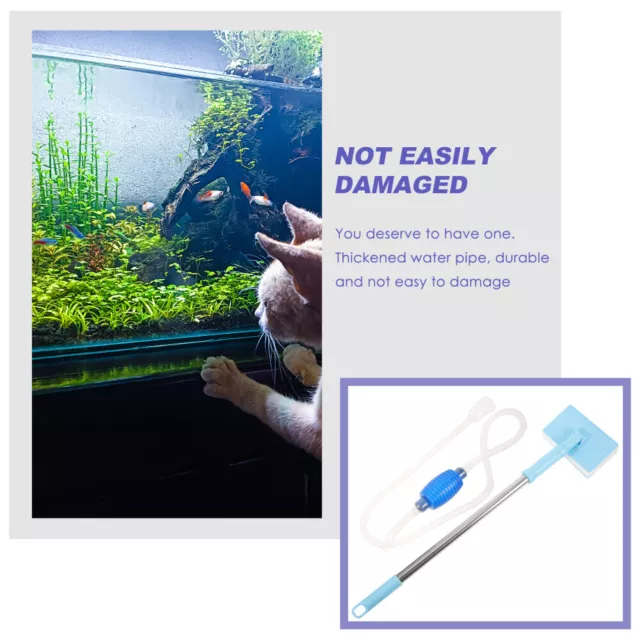 Changeur D'eau Pour Aquarium Sous Vide Siphon Paille Outils Nettoyage 3