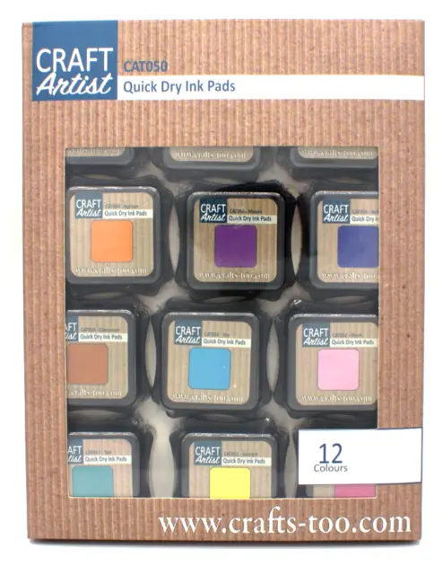 Craft Artist Quick Dry Ink Pads Set of 12 or 3 Sets Of 4 - John Lockwood