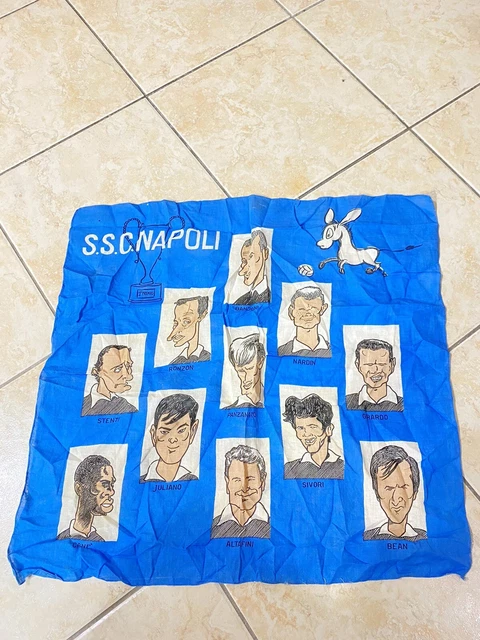 Rarissimo Foulard Bandierina Calcio Napoli 60Yearsvery Rare Football Flag Naples