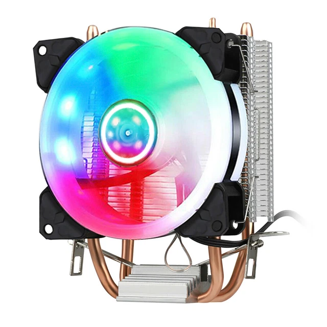 CPU COOLER LED RGB Fan 3 Pin For Intel AMD LGA 775/1155/1156/1150/1151 ...