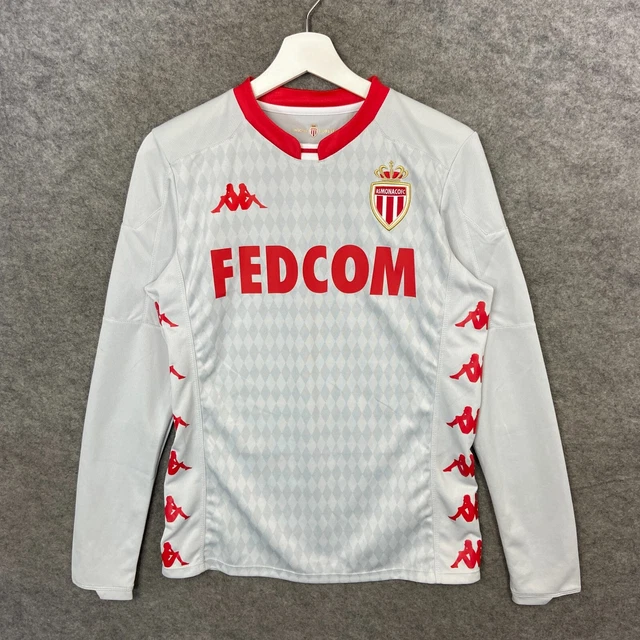 As Monaco Shirt Mens Small Grey Kappa Goalkeeper Home Jersey Top 2019/2020