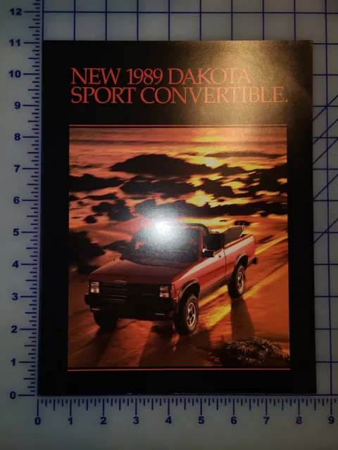 1989 Dodge Dakota Pickup Truck Sport Convertible Brochure Sheet