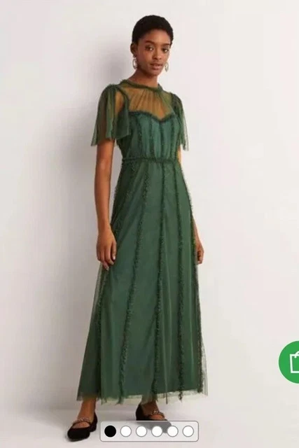 NWT BODEN REBECCA Satin Maxi Dress Chatsworth Gree 68.69 PicClick UK