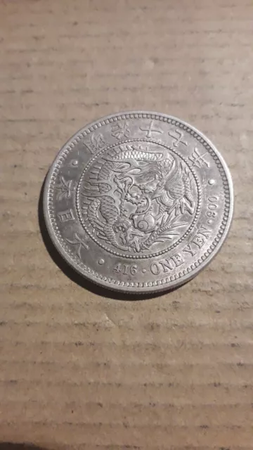 Yen en argent 1884 Japon ( Meiji) Japan coin