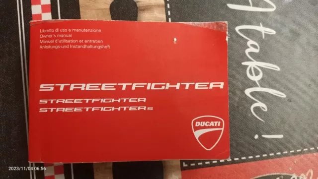 Libretto Uso E Manutenzione Ducati Streetfighter 1098