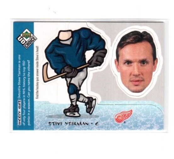 1998-99 Upper Deck UD Choice Bobble Head Card BH27 Steve Yzerman  Red Wings