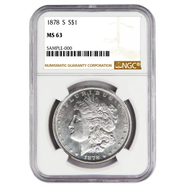 1878-S $1 Morgan Silver Dollar NGC MS63 Brown Label
