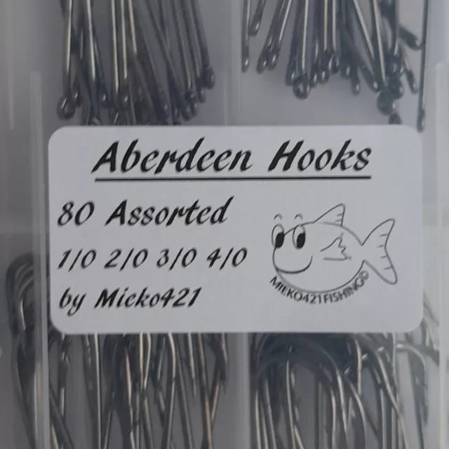 ABERDEEN Sea Fishing Hooks Cod Flatfish Beach 1/0 2/0 3/0 4/0  Assorted Box 3