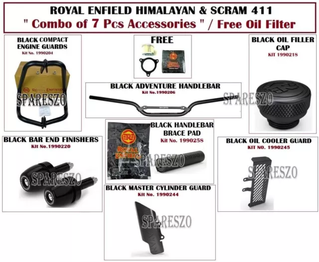Royal Enfield Himalayan & Scram 411 "Paquete Combo De 7 Piezas" / Filtro De...