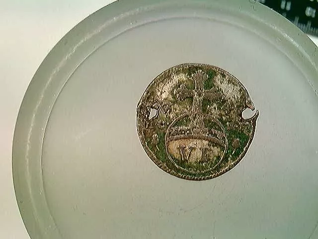 Münze, 6 Pfennig, 1747, M.C. R.F., Goslar