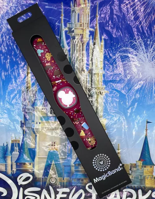 Disney Parks MagicBand + Magic Band Plus Mickey Bar Pretzel Snacks 2022 WDW Pink