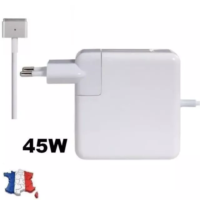 Chargeur pour Apple Macbook Air Retina A1465 14.85V 3.05A 45W MagSafe 2