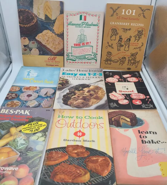 Cookbooks 1940s 50s & 60s Two 1980s Vintage Hand-Written Recipes Lot of 13