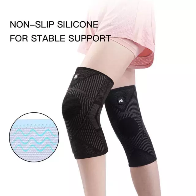 1PAIR ELASTIC SOFT Knee Sleeve/ Guard/ Pads/ Support/ Run Yoga ∫ ...
