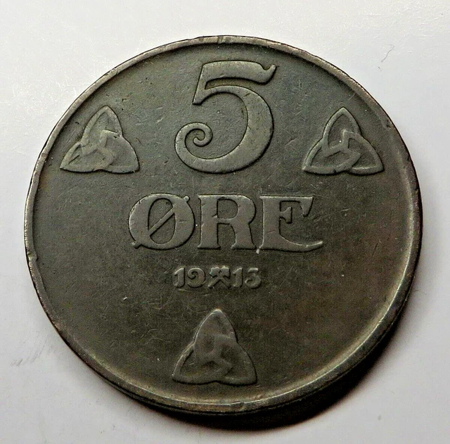 Norway 5 Ore 1913 Bronze KM#368