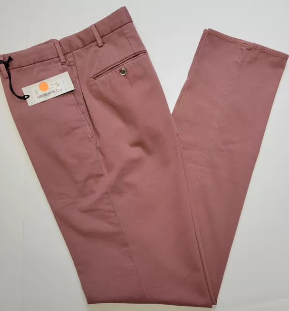 ZANELLA MALCOLM 34x36 Mauve Pink Slack Chino Men's Pants Made In Italy NWT $295