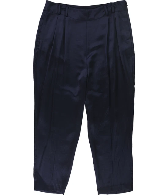 Vince Camuto Womens Paperbag Casual Trouser Pants, Blue, 14