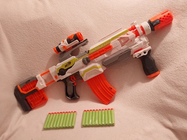 Modulus 10 NERF N-STRIKE MODULUS ECS-10 Motorised Blaster + 20 Darts £22.00 ...