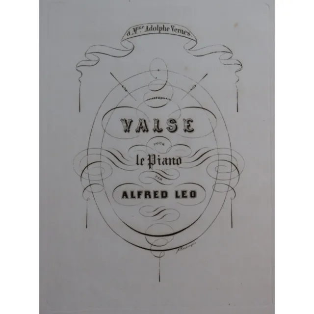 LEO Alfred Valse Piano XIXe siècle