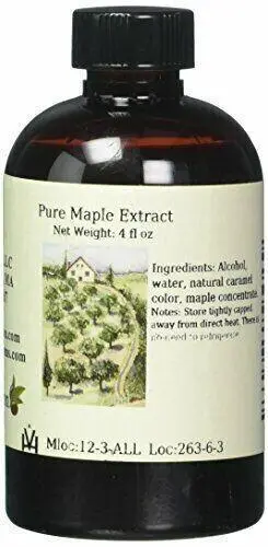 Pure Maple Extract 4 Fl Oz Great for Making Cookies Cakes and Frostings
