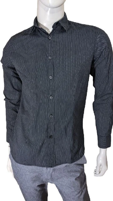 BIZZBEE Taille S chemise manches longues noire homme coton