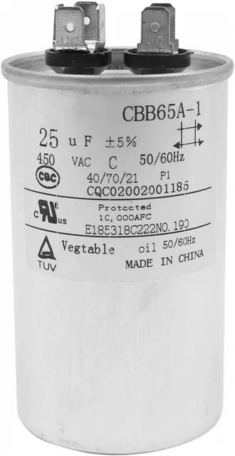 DollaTek 25uF CBB65 Moteur à condensateur fonctionnant pour climatiseur 25 uF