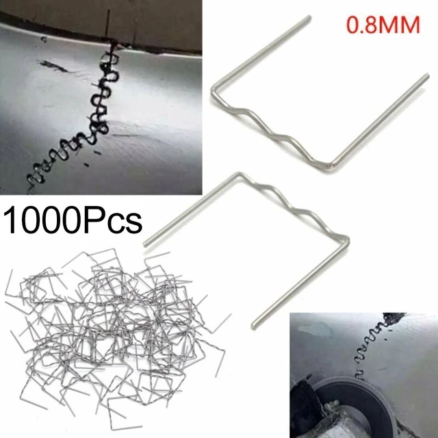 Lot 500 Agrafes Plates 0,8 Mm – Réparation Soudeur Plastique Pare-chocs, Acier Inox 304