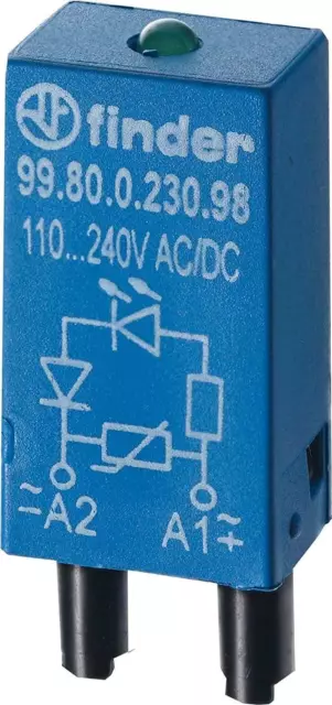 Finder Einstecken Modul 99.80.0.230.09 - RC-Schaltung, 110-230 V AC/DC Brandneu