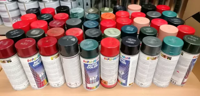 50 Spraydosen Lack, verschiedene Farben, zum Basteln, Restposten, #04,DupliColor