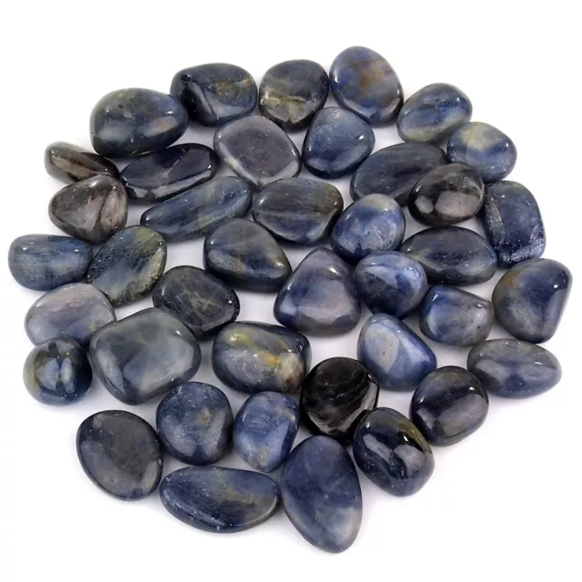 Saphir Trommelsteine blau XL 20 - 40 mm AA-Qualität aus Indien Safir Top - Farbe