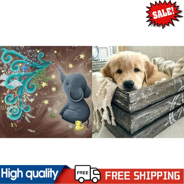 Small Animal Frameless Picture Oil Paint By Numbers Hand Painted Picture Kit