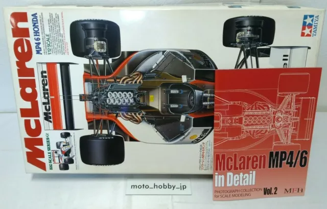 w/Detail Book TAMIYA 1/12 McLaren Honda MP4/6 Model Kit  Ayrton Senna 12028