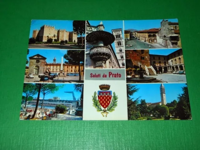 Cartolina Saluti da Prato - Vedute diverse 1971