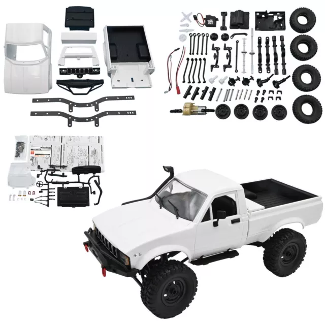 White WPL C24-1 RC Car 4WD Full Scale Kit Sets Assemble Parts Climbing Vehicle