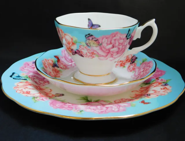 Royal Albert Miranda Kerr 'Devotion' China Tea Trio Cup Saucer Plate & Gift Box