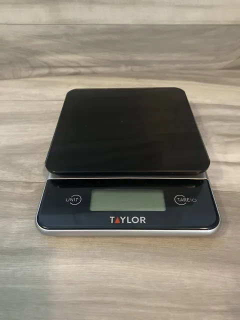 TAYLOR Digital Food Kitchen Scale Black 3807BK21 11lb/5kg Capacity AAA Batteries
