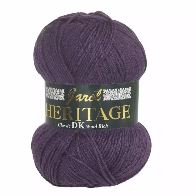 Jarol HERITAGE DK Knitting Wool Yarn 100g - 144 Aubergine