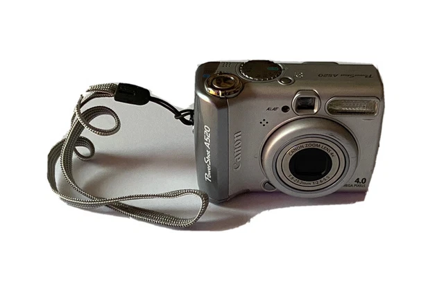 Canon PowerShot A520 4.0 MP Compact Digital Camera Silver Tested
