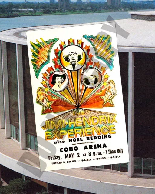 May 1969 Jimi Hendrix Experience Concert Cobo Arena Detroit Playbill 8x10 Photo