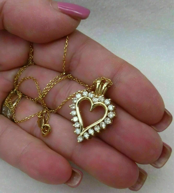 2Ct Round Cut Moissanite Heart Women's Pendant 14K Yellow Gold Plated Silver