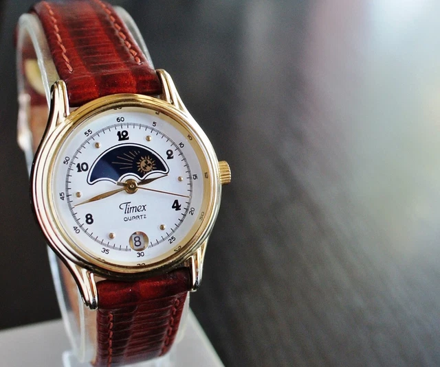 Watch with elegant moon phase display for a stylish appearance