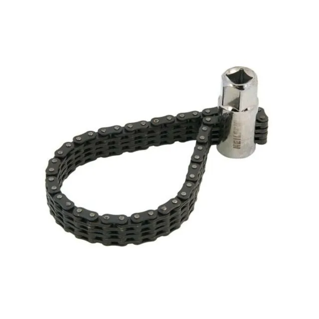 Heavy Duty Oil Filter Double Chain Wrench - 1/2" 21mm socket max dia 12cm