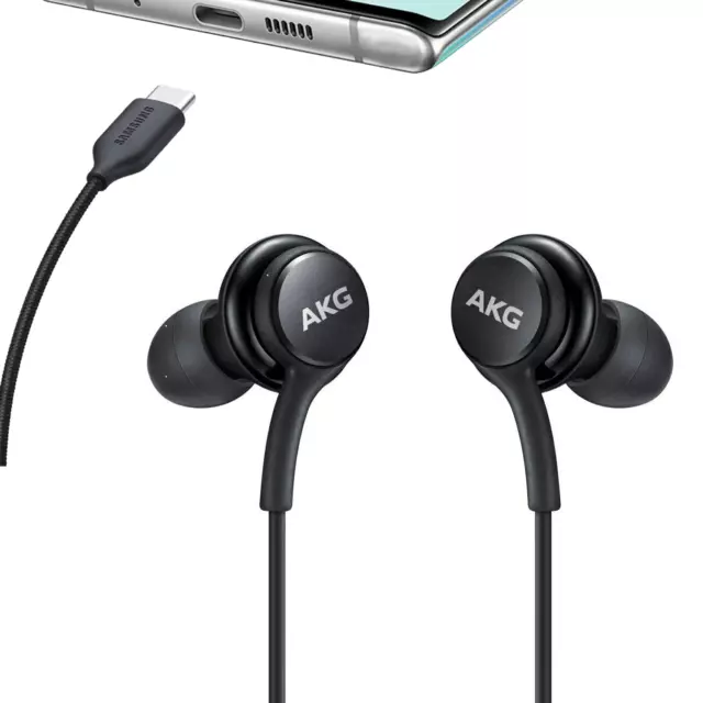 AKG Samsung Casque D'Écouteurs USB Type C Pour S.Galaxy A22 5G Écouteur Noir