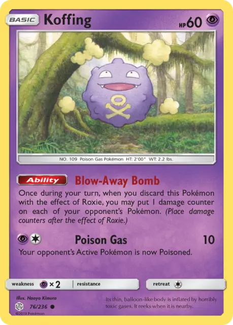 76/236 Koffing - Cosmic Eclipse - Common Pokemon TCG Card