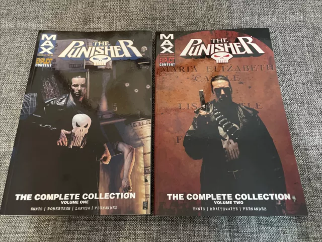 The Punisher The Complete Collection Volume 1 & 2 Softcover TPB Marvel Mint!