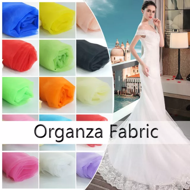 Organza Stoff Tüll Material Weiches Tuch Eco DIY für Kleid Braut Veil Vorhang