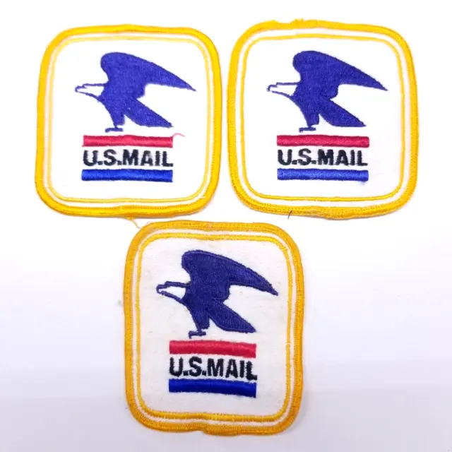 3X Vintage United States Postal Service 1970's-1990's Patch 3.5" by 3"