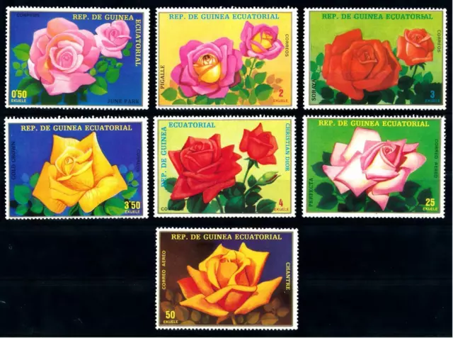 Equatorial Guinea #Mi1573-Mi1579 MNH Roses Rosas Rosen