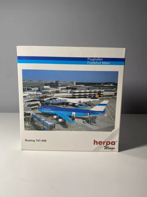 Herpa Wings Frankfurt Am Main Airport 747-400 1:500 Scale model plane