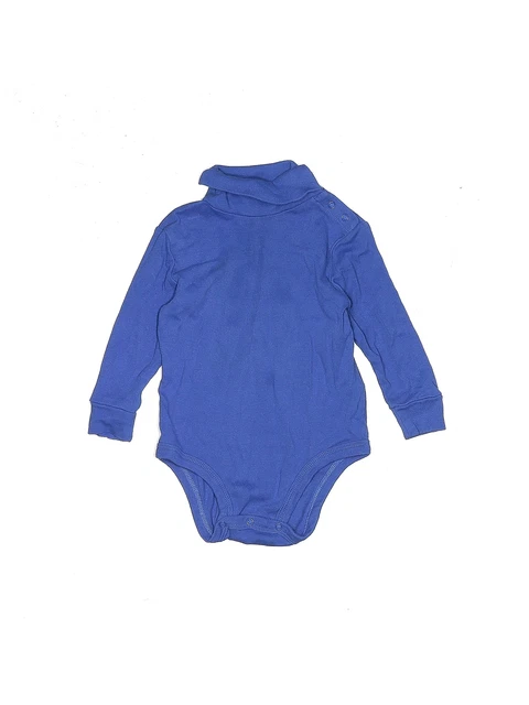 Leveret Boys Blue Long Sleeve Bodysuit 18 Months